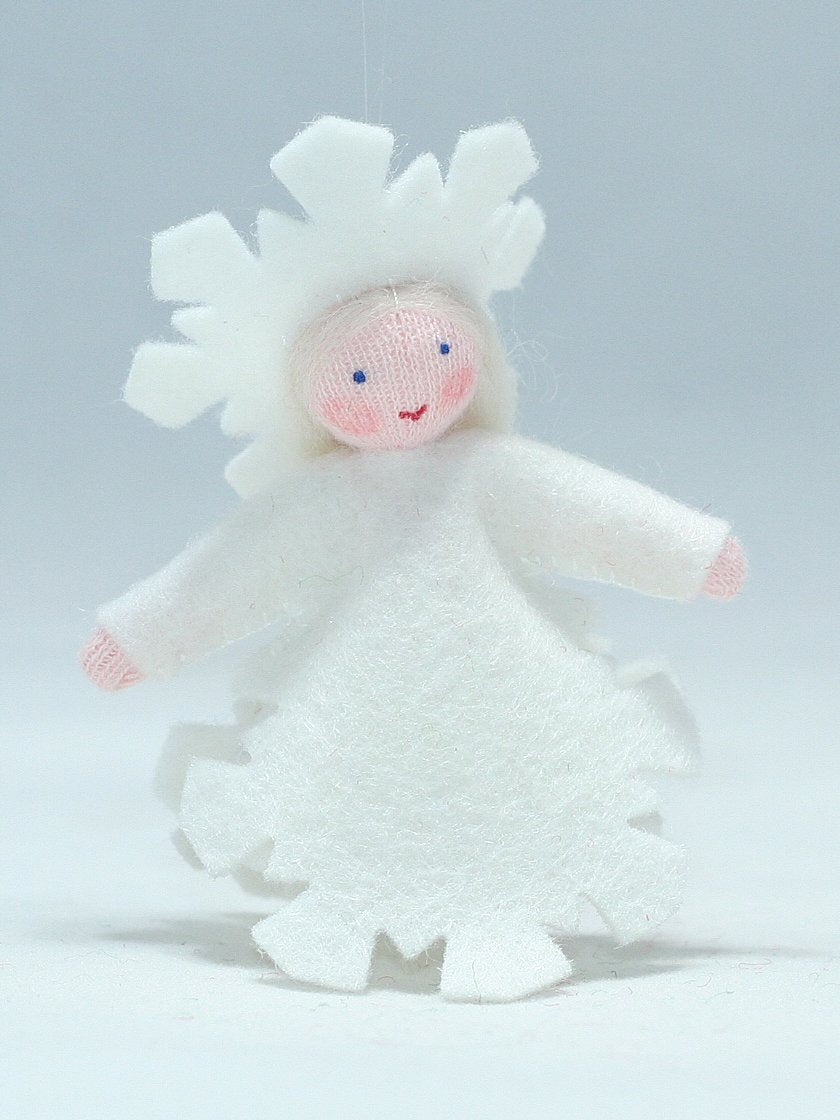 Snowflake Princess Felted Waldorf Doll - Three Skin Tones