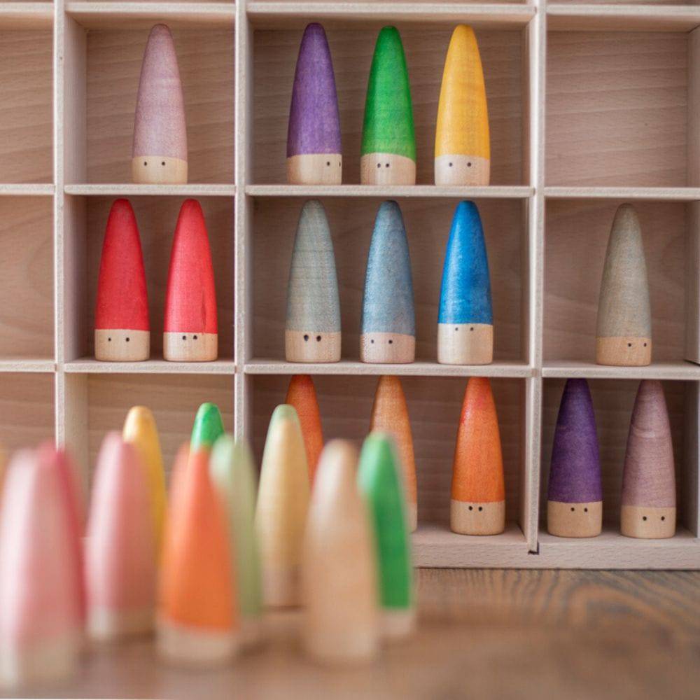 Stick Gnomes - Set of 18 Wooden Toy Figures