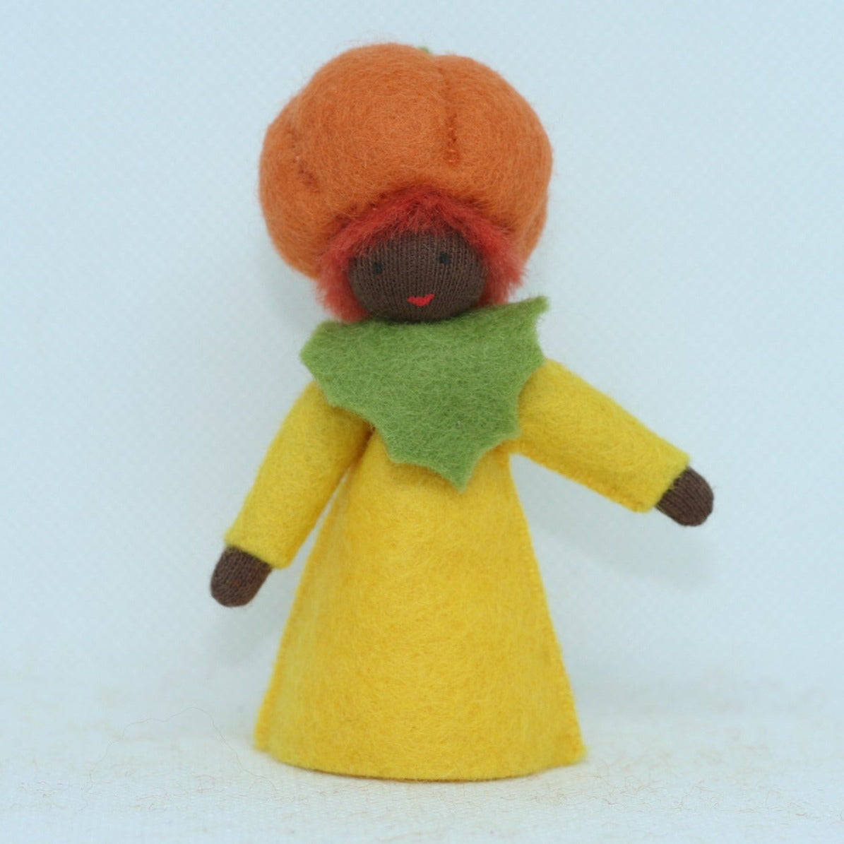 Pumpkin Girl Felted Waldorf Doll