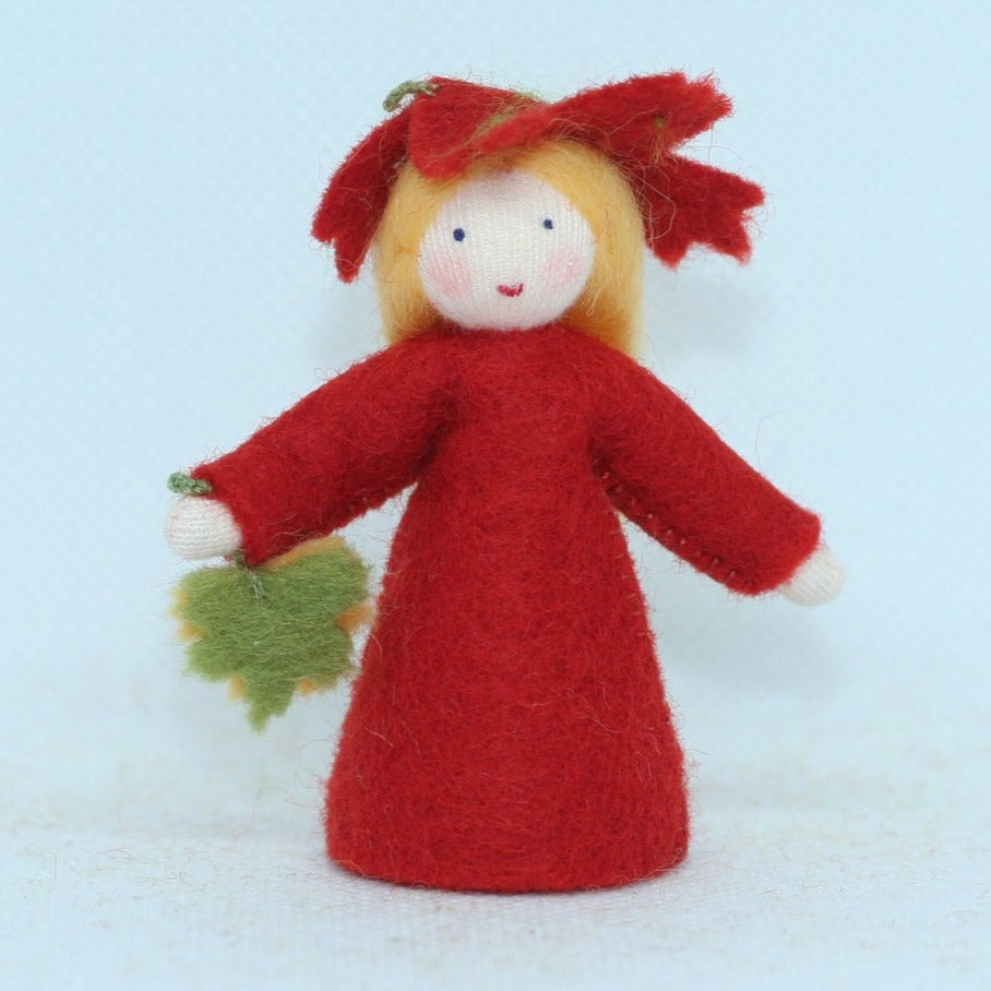 Autumn Leaf Fairy Felted Waldorf Doll