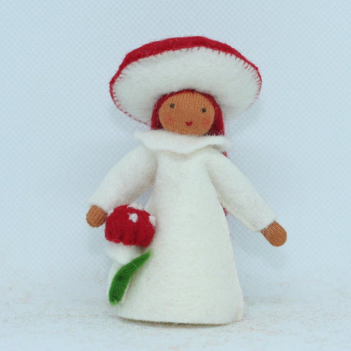 Toadstool Mother Fairy Felted Waldorf Doll