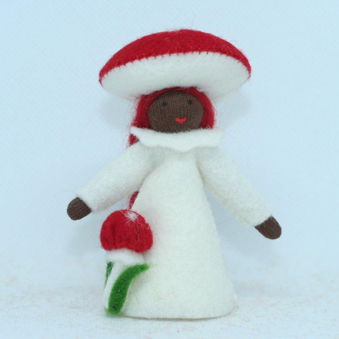 Toadstool Mother Fairy Felted Waldorf Doll