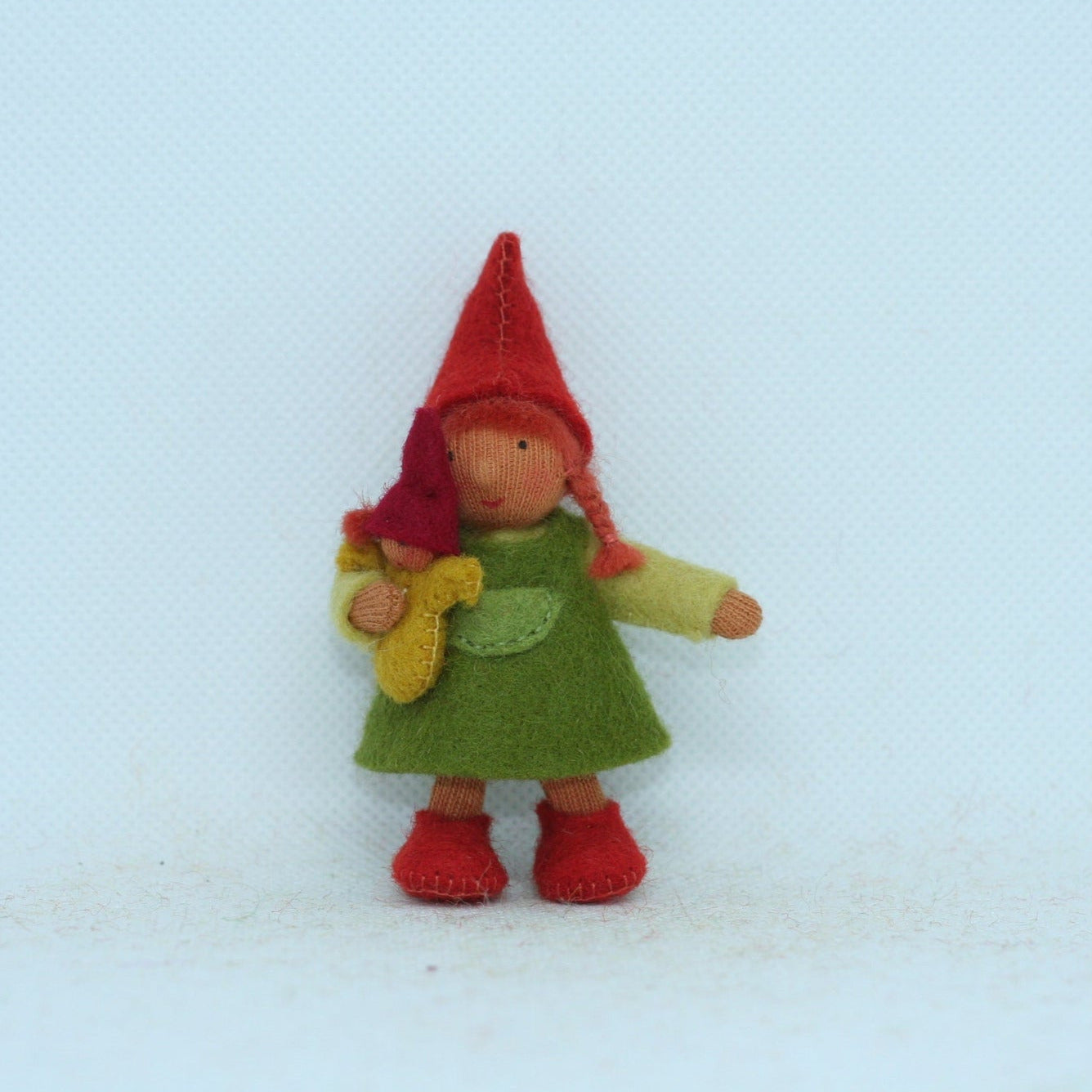 Big Sister Gnome Felted Waldorf Doll - Three Skin Tones
