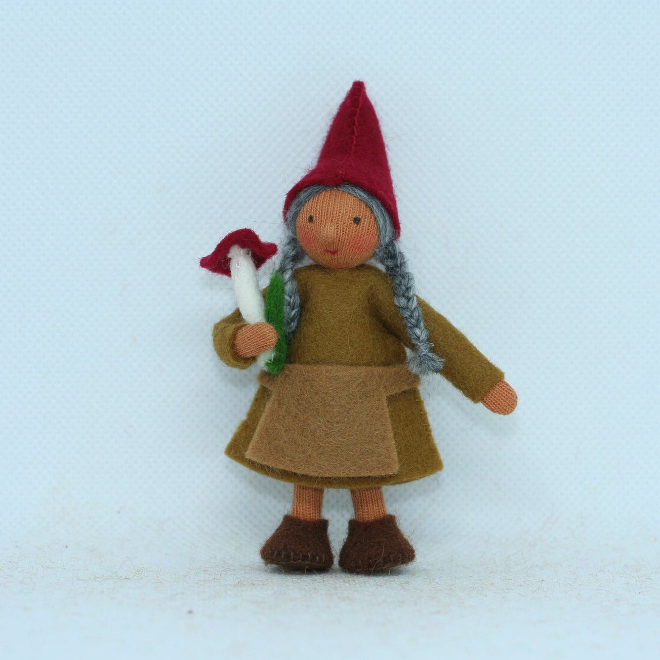 Woodland Gnome Woman Felted Waldorf Doll - Three Skin Tones