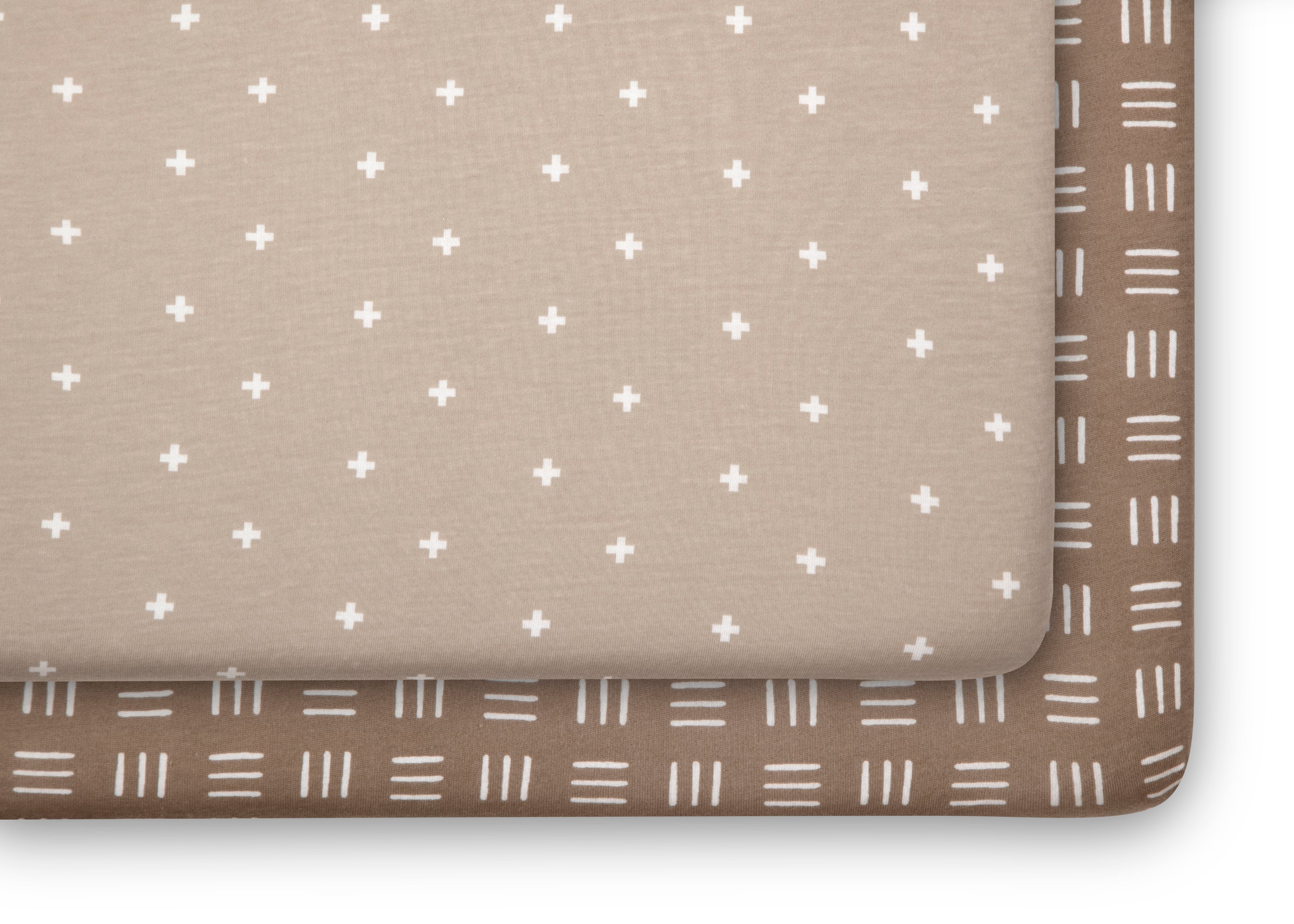 Neutral Boho Fitted Crib Sheets - 2 Pack