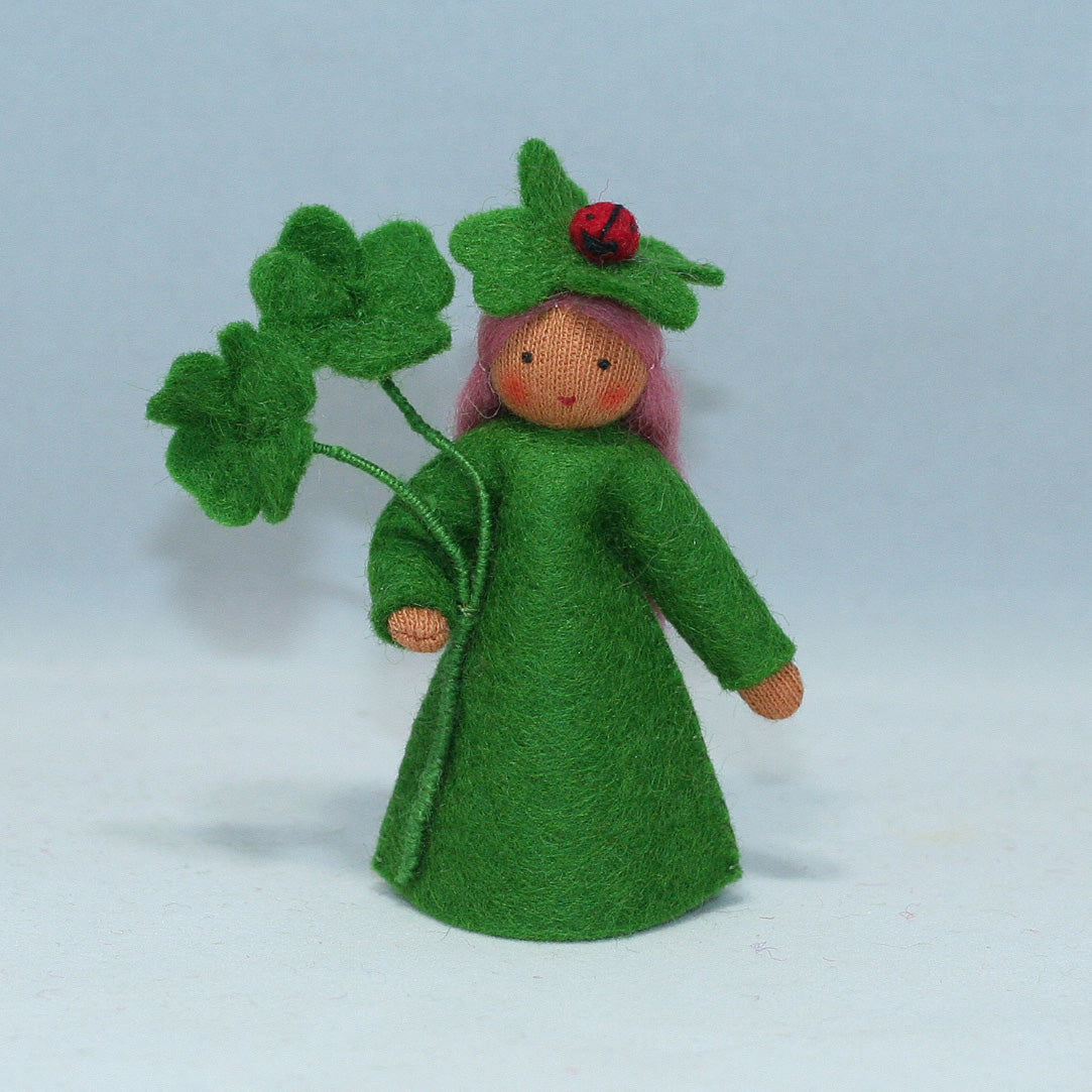 Clover Fairy Felted Waldorf Doll - Three Skin Colors