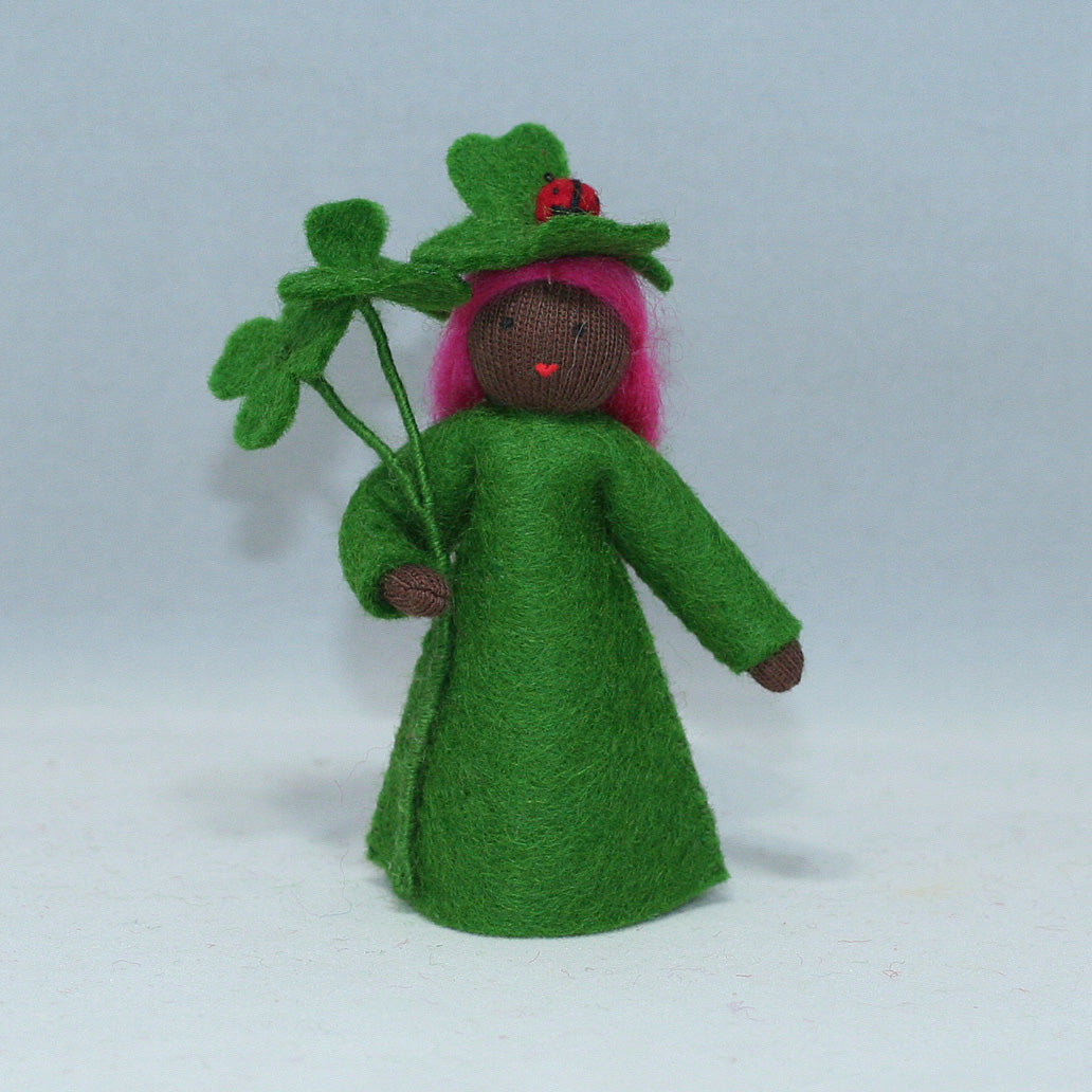 Clover Fairy Felted Waldorf Doll - Three Skin Colors