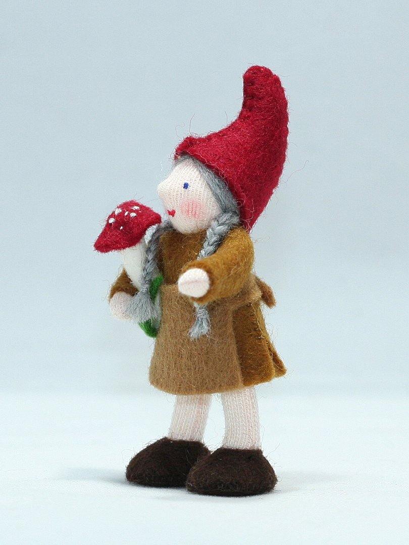 Woodland Gnome Woman Felted Waldorf Doll - Three Skin Tones