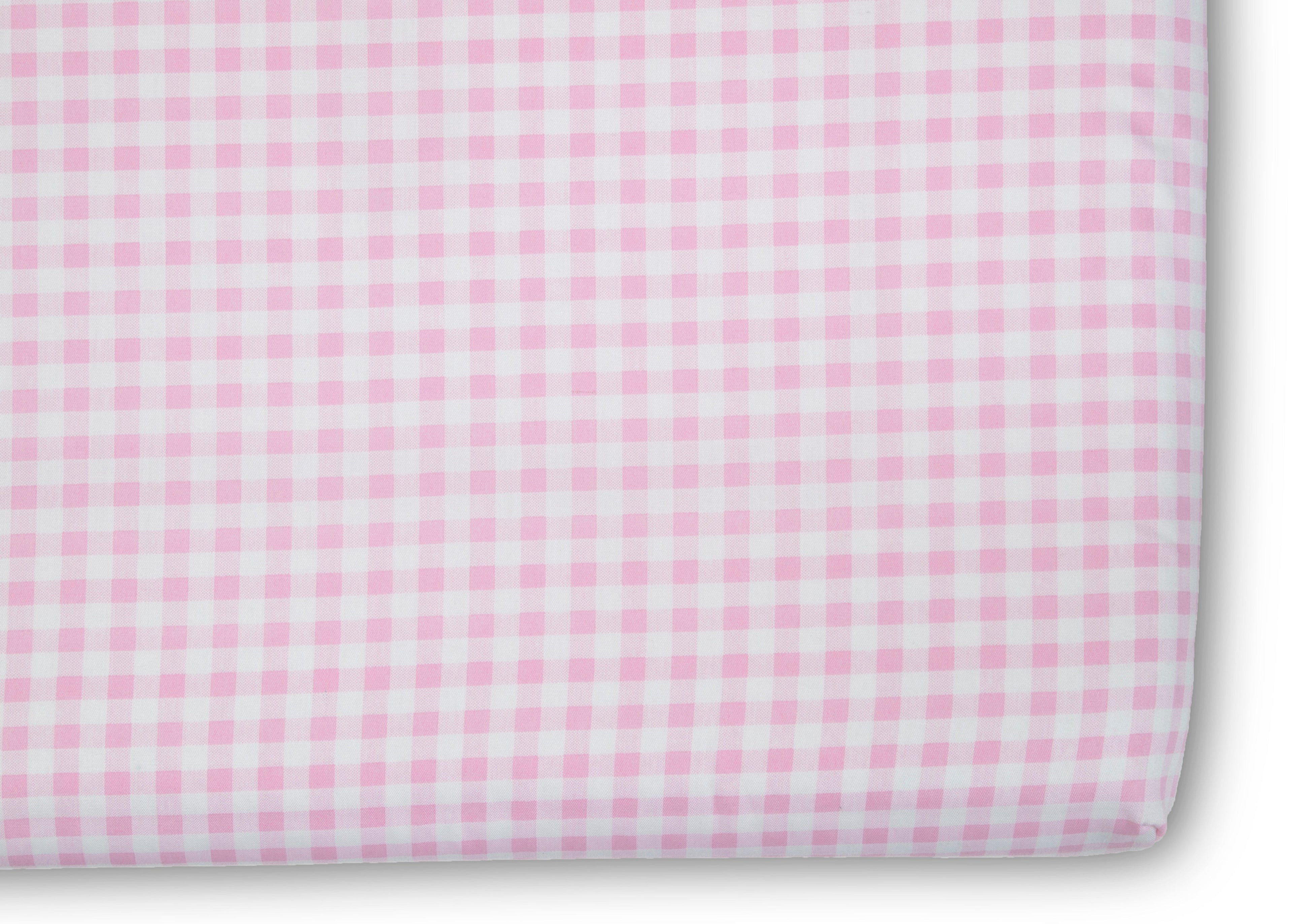 Pink Gingham 3-Piece Twin Sheet Set