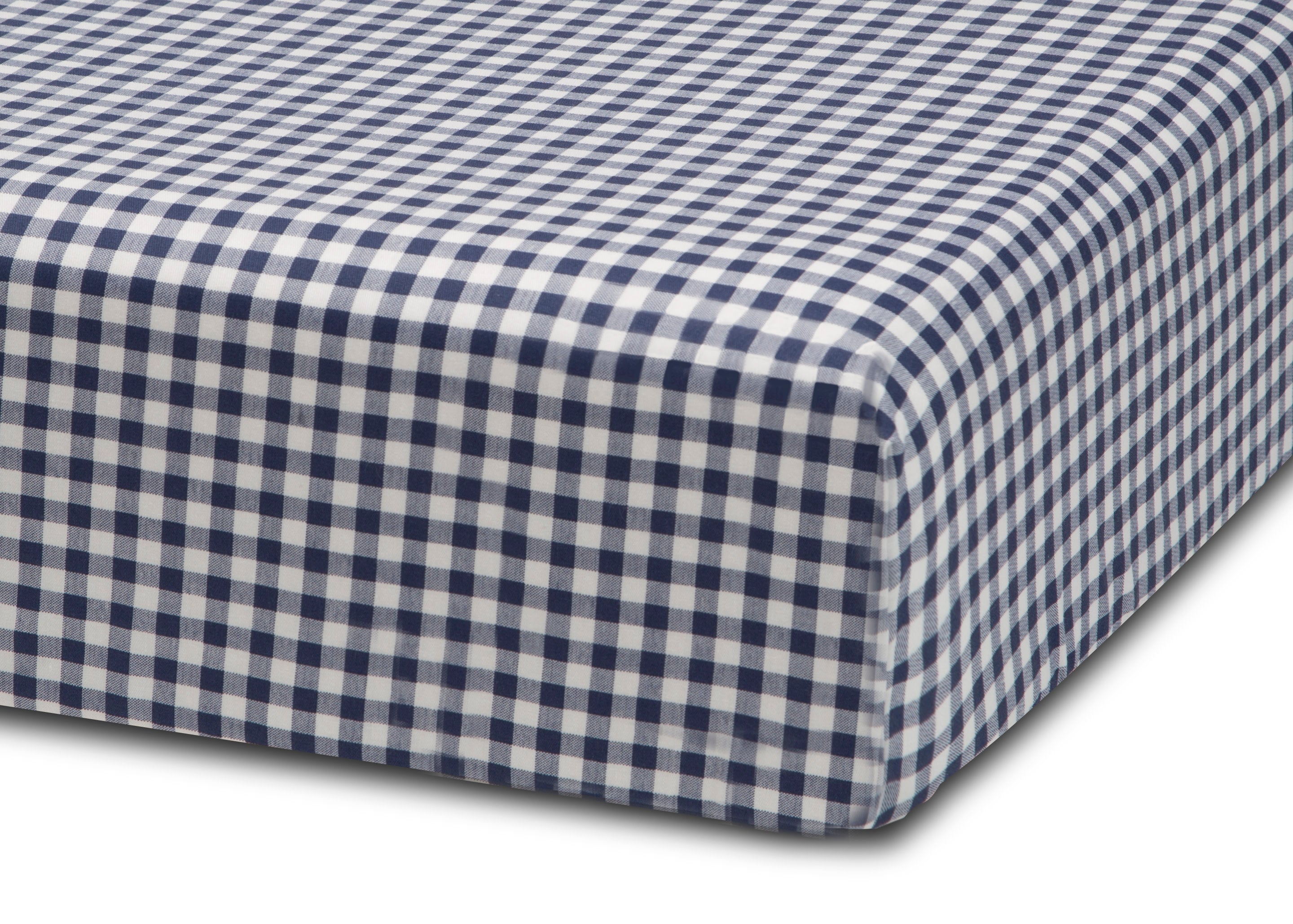 Navy Gingham 3-Piece Twin Sheet Set