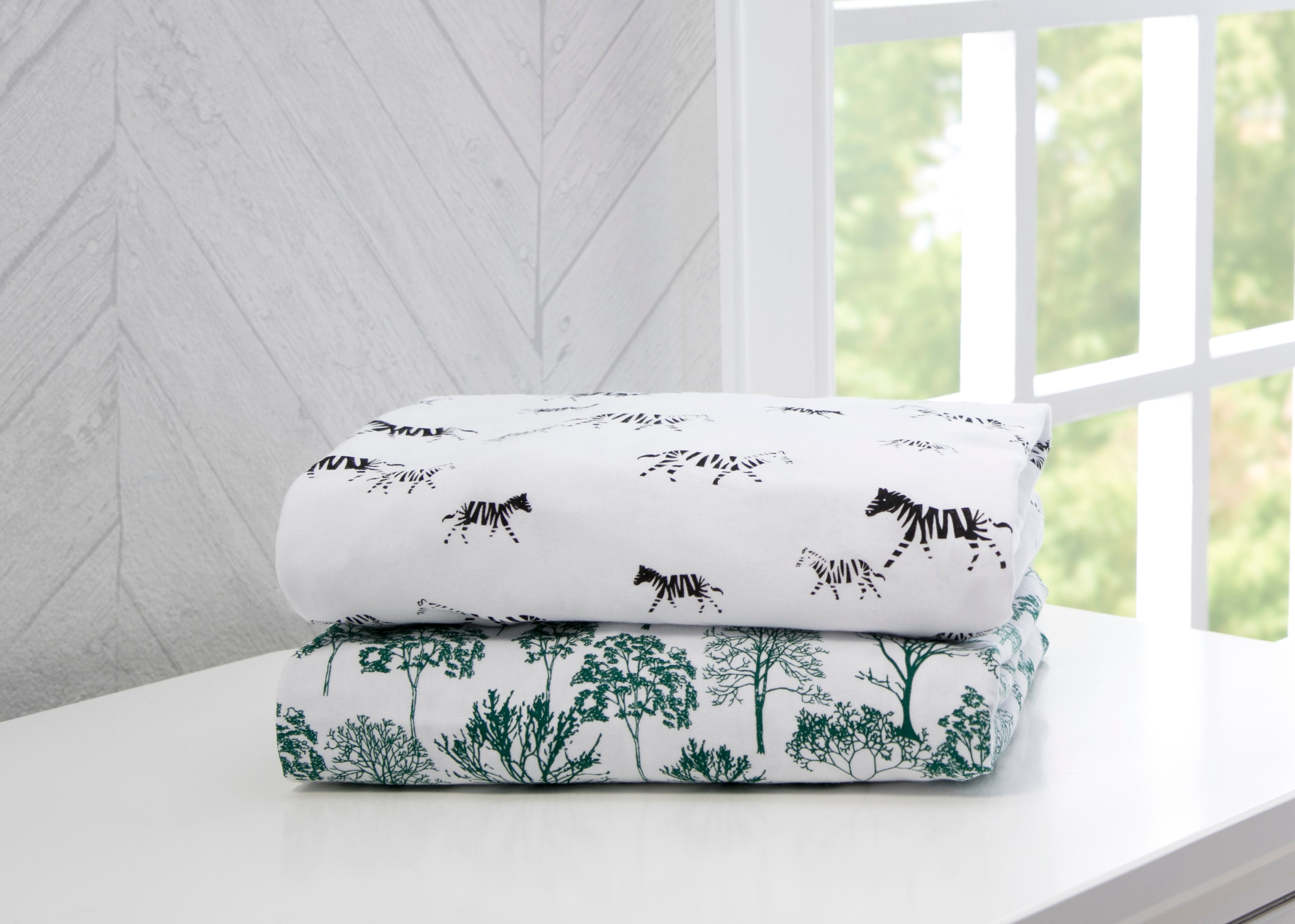 Modern Safari Fitted Crib Sheets - 2 Pack