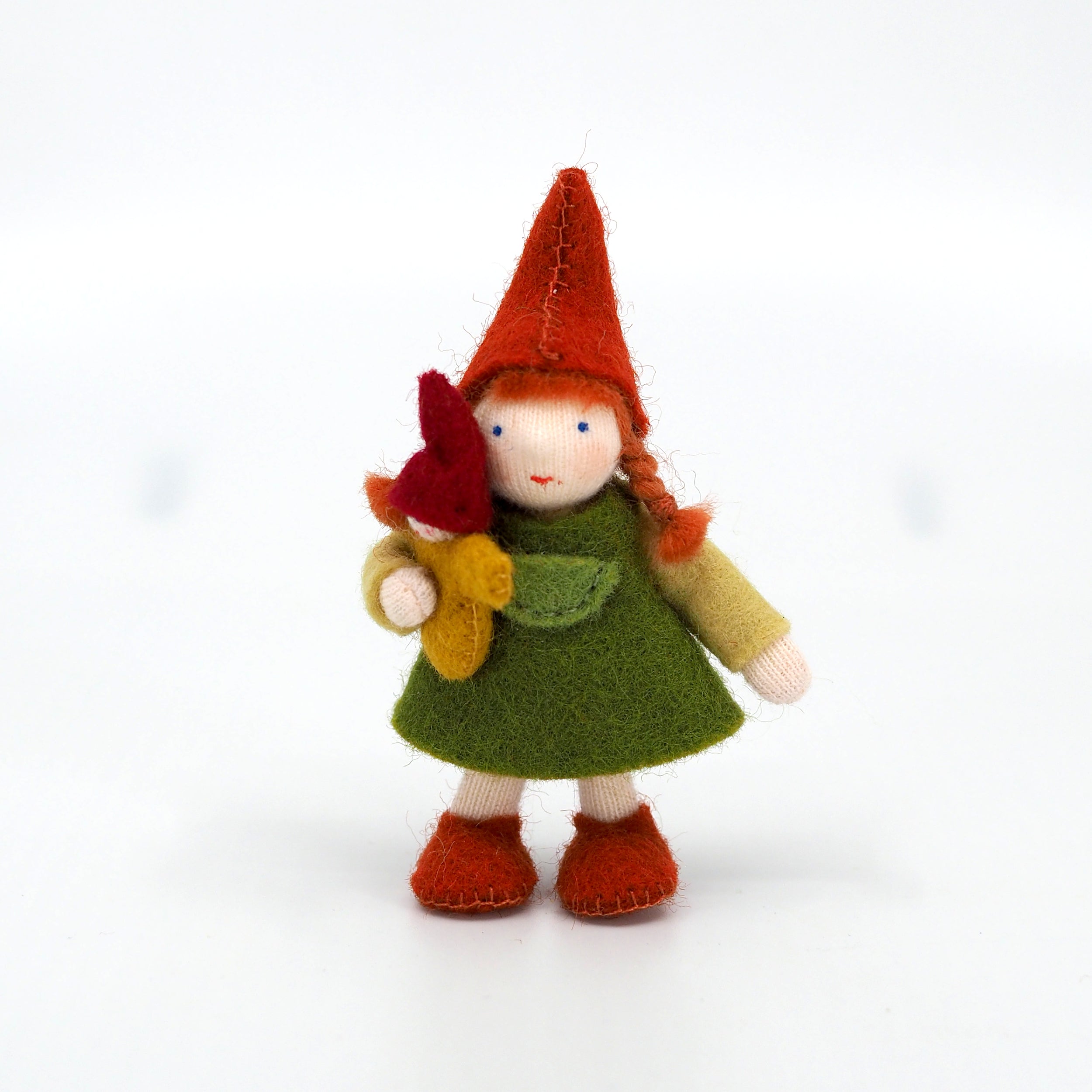 Big Sister Gnome Felted Waldorf Doll - Three Skin Tones