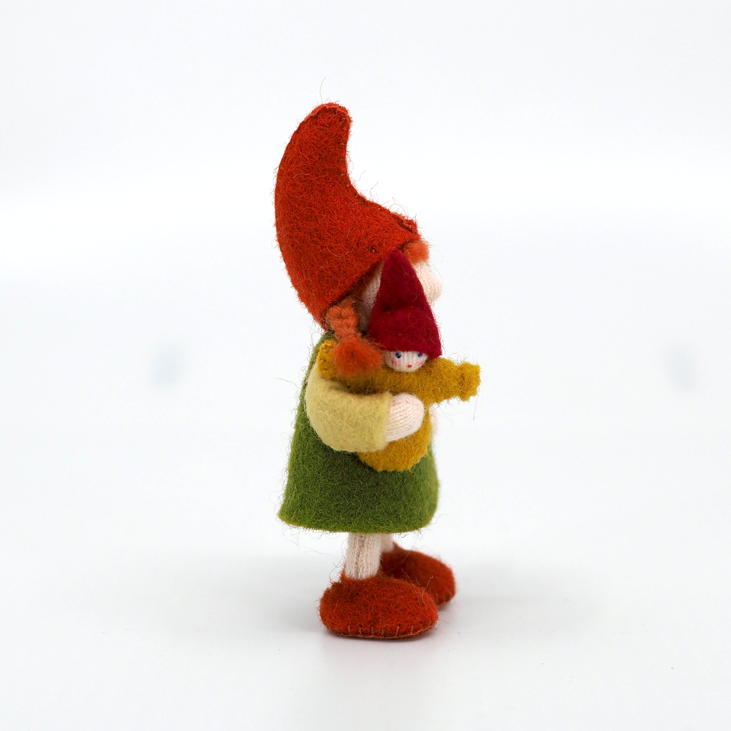 Big Sister Gnome Felted Waldorf Doll - Three Skin Tones