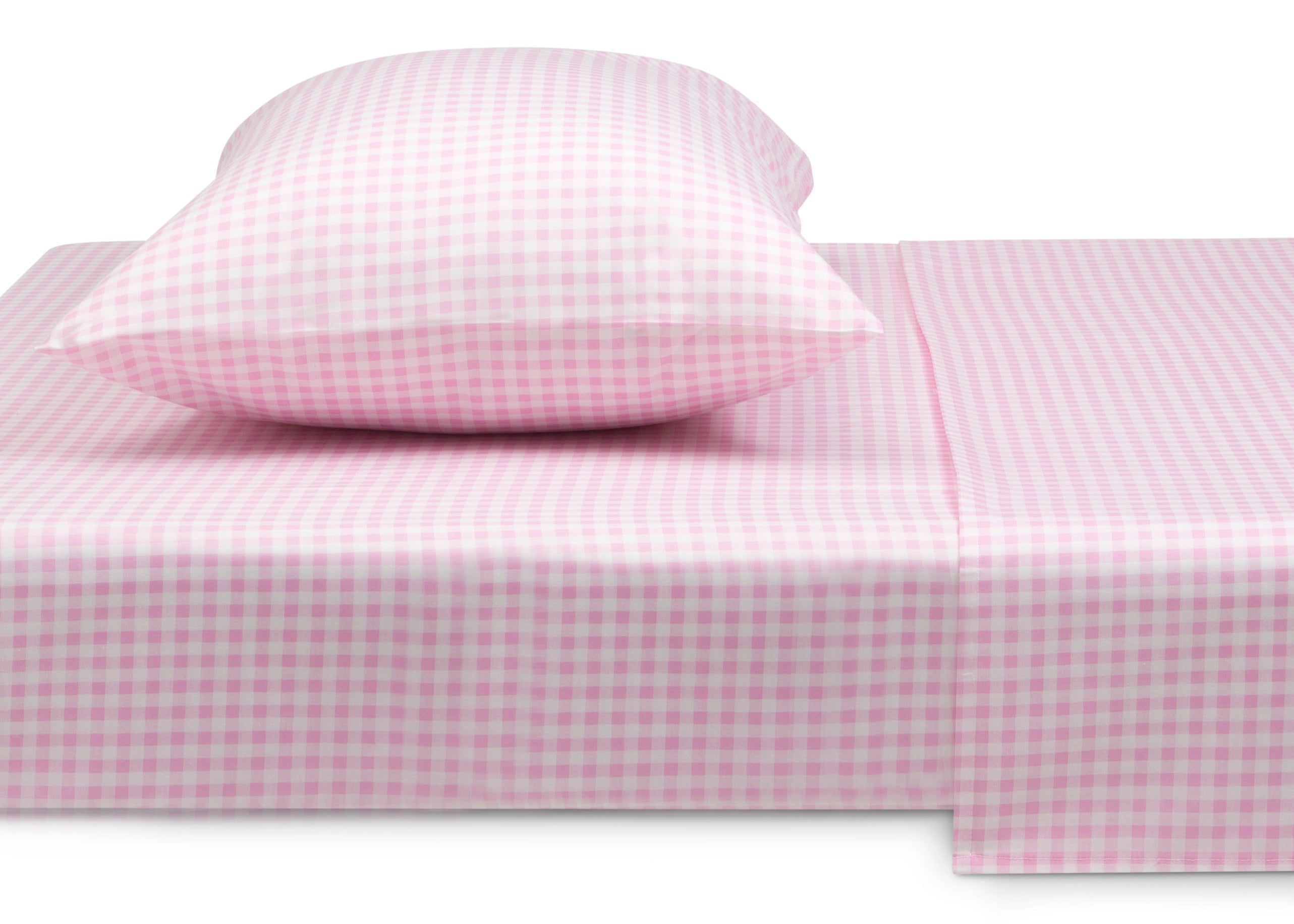 Pink Gingham 3-Piece Twin Sheet Set